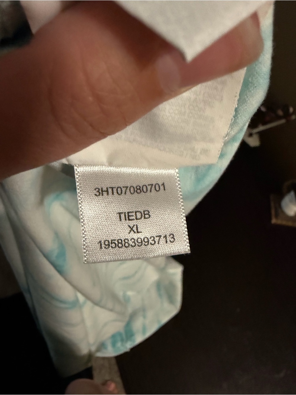 Hurley White & Teal Tie-Dye Muscle Tank - Picture 5 of 6